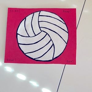 Cute volleyball painting!